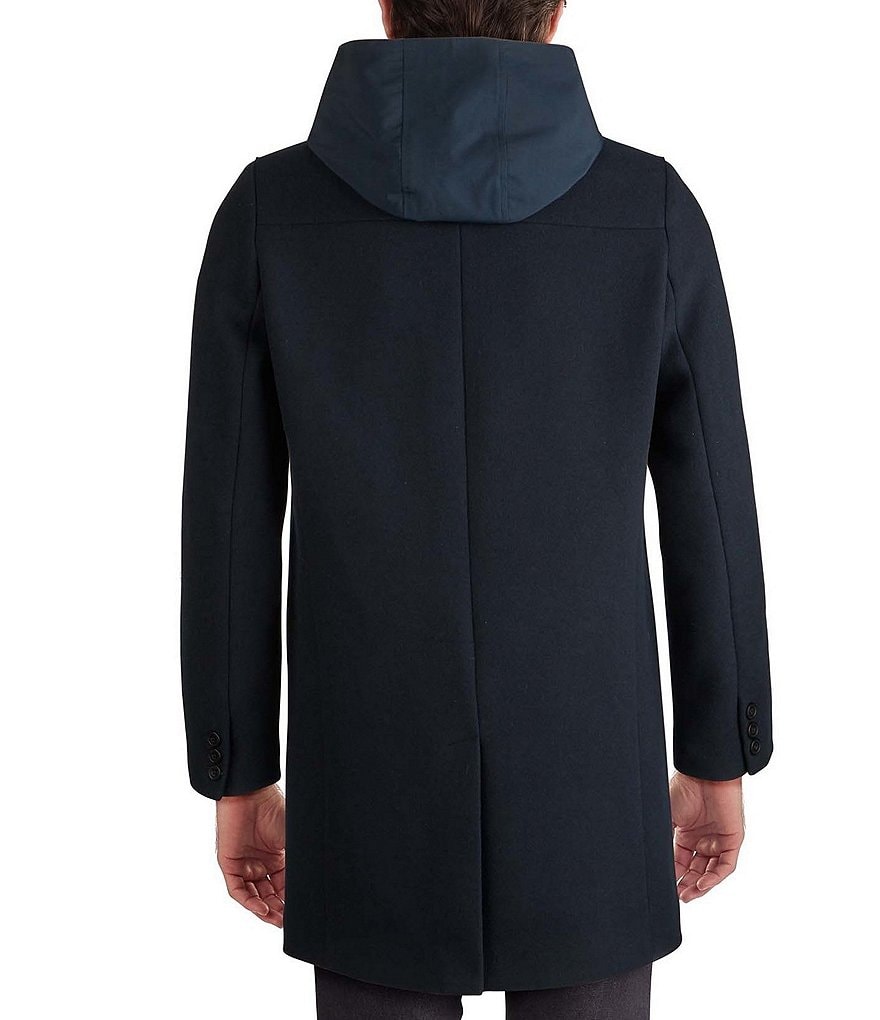 Kenneth Cole New York Long-Sleeve Sleek Wool-Blend Coat