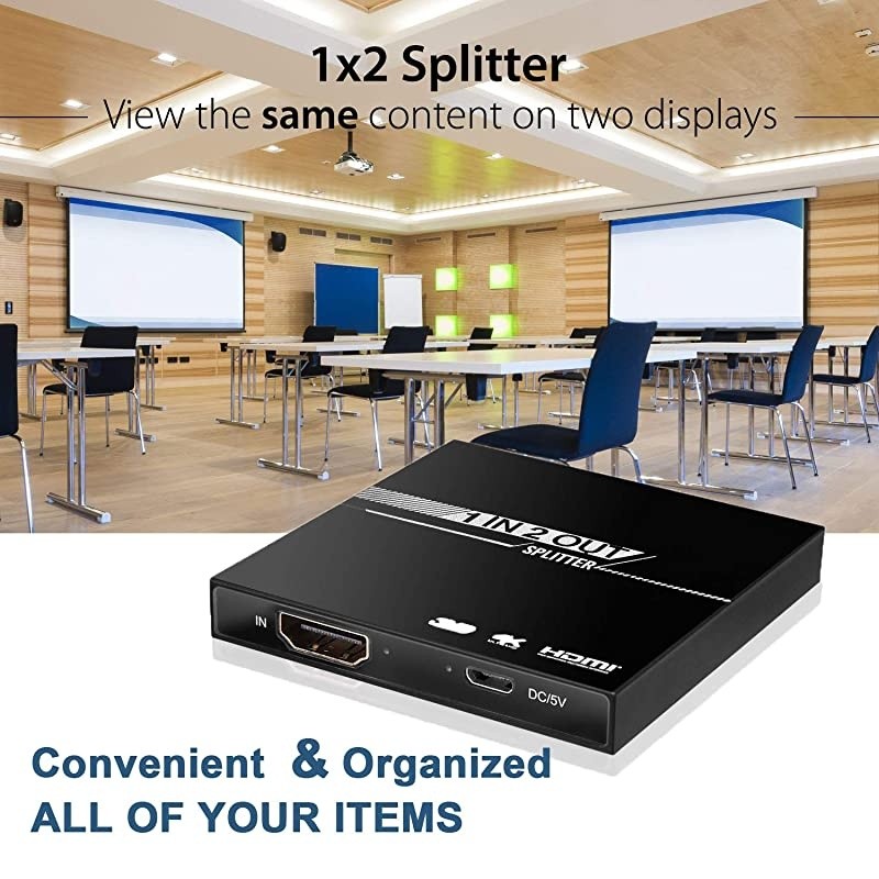 HDMI Repeater 4K,  Upgrade HDMI 2.0 Repeater Signal Booster, HDMI Amplifier HDMI Repeater 4K Mini HDMI Extender Repeater Support 4Kx2K, 3D, 1080P, Fast & Lossless Transmission