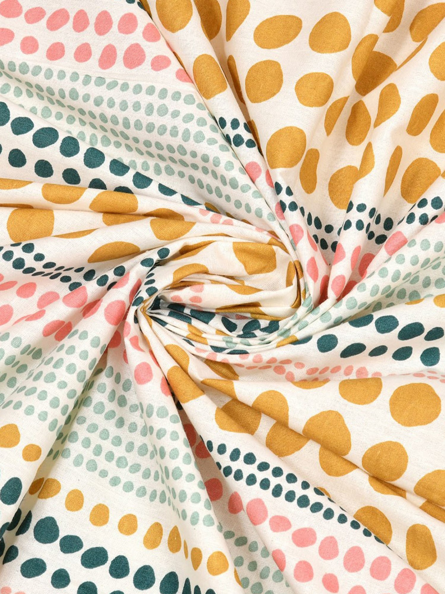 BELLA CASA Printed Orange 220 TC Cotton Super King Bedsheet with 2 Pillow Covers