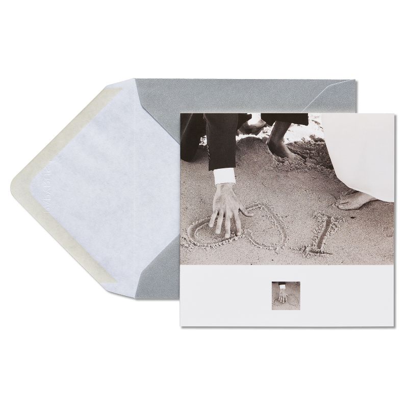 Wedding Couple Drawing In Sand Greeting Card - PAPYRUS