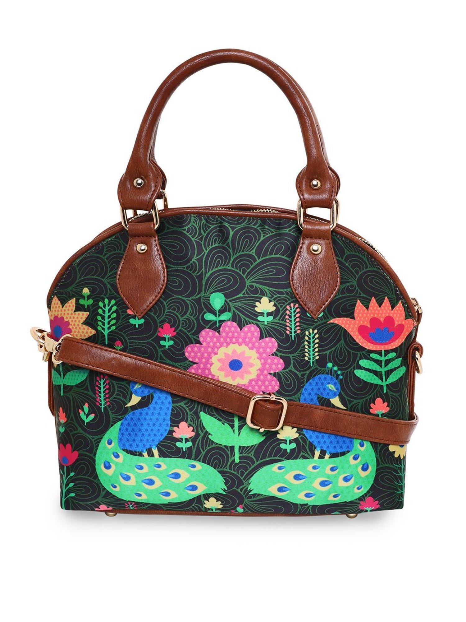Sabhyata Multicolor Printed Medium Satchel Handbag