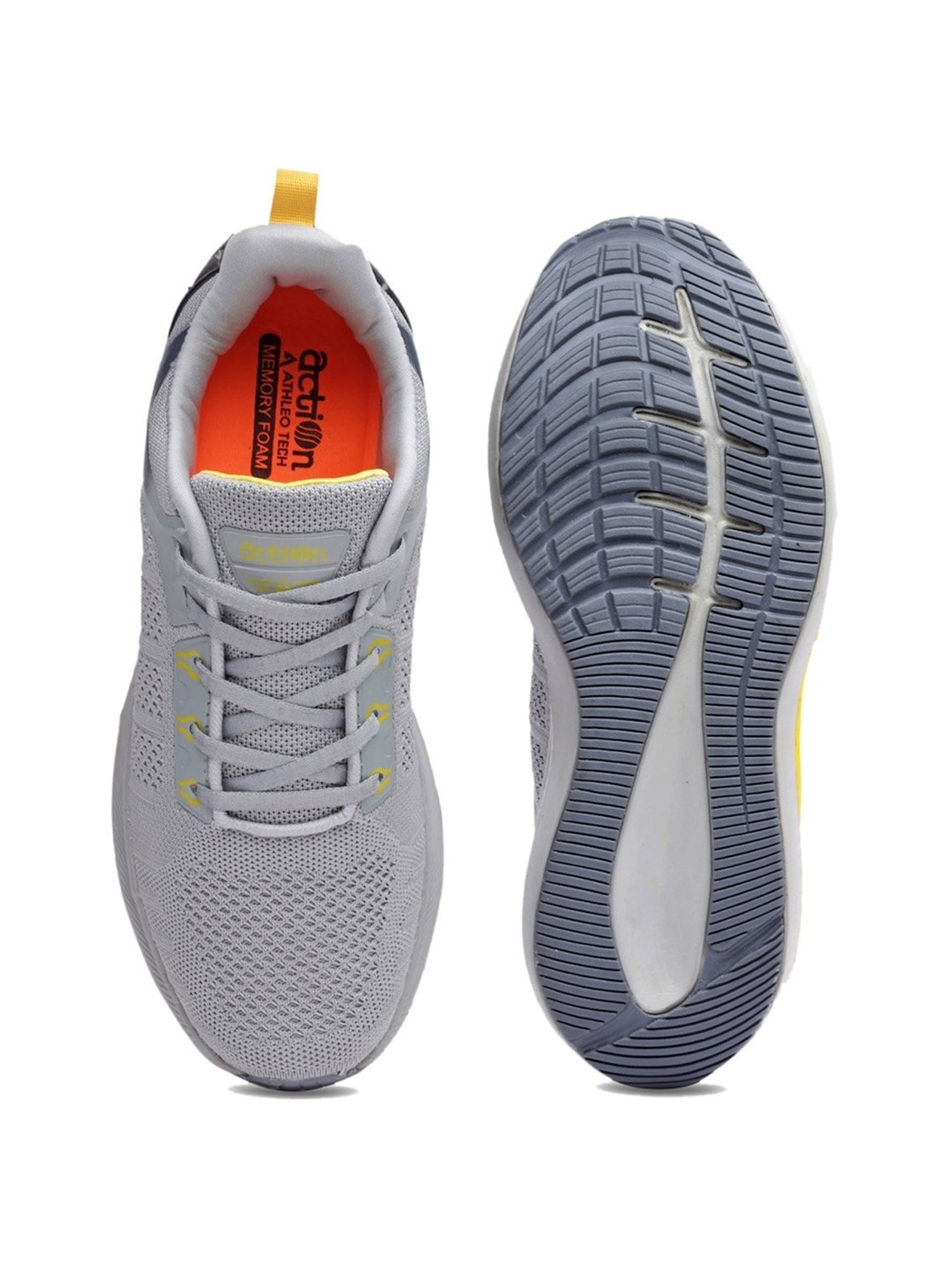 Action Men's Light Grey Running Shoes