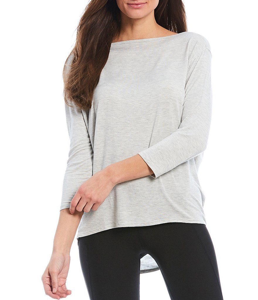 Kinesis 3/4 Sleeve Boat Neck Perfect Moisture Wicking Tee