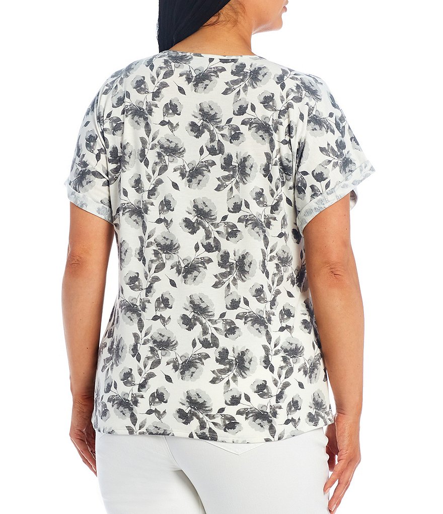 Bryn Walker Plus Size Pira Ponti Sleeveless Jewel Neck Oversized Tank