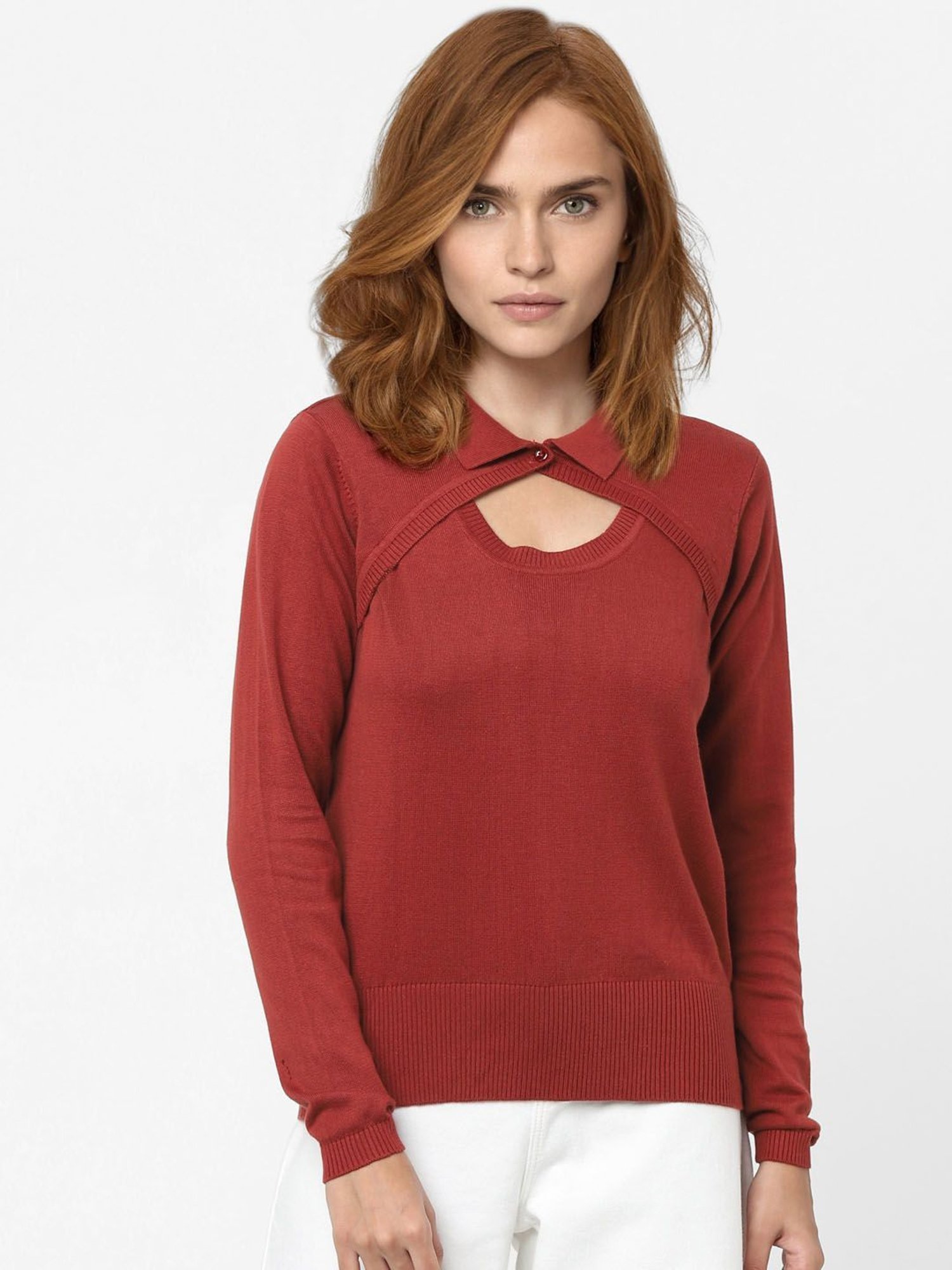 Vero Moda Brown Stylized Pullover