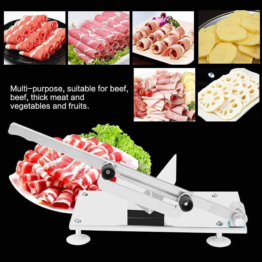 TFCFL 0.3mm-15mm Manual Stainless Steel Meat Slicer Beef Mutton Roll Food Slicer Machine Kitchenware for Home Cooking Kit