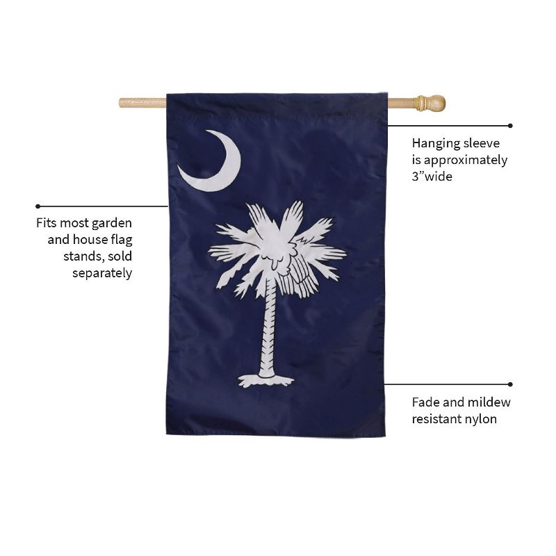 Evergreen Flag South Carolina House Applique Flag