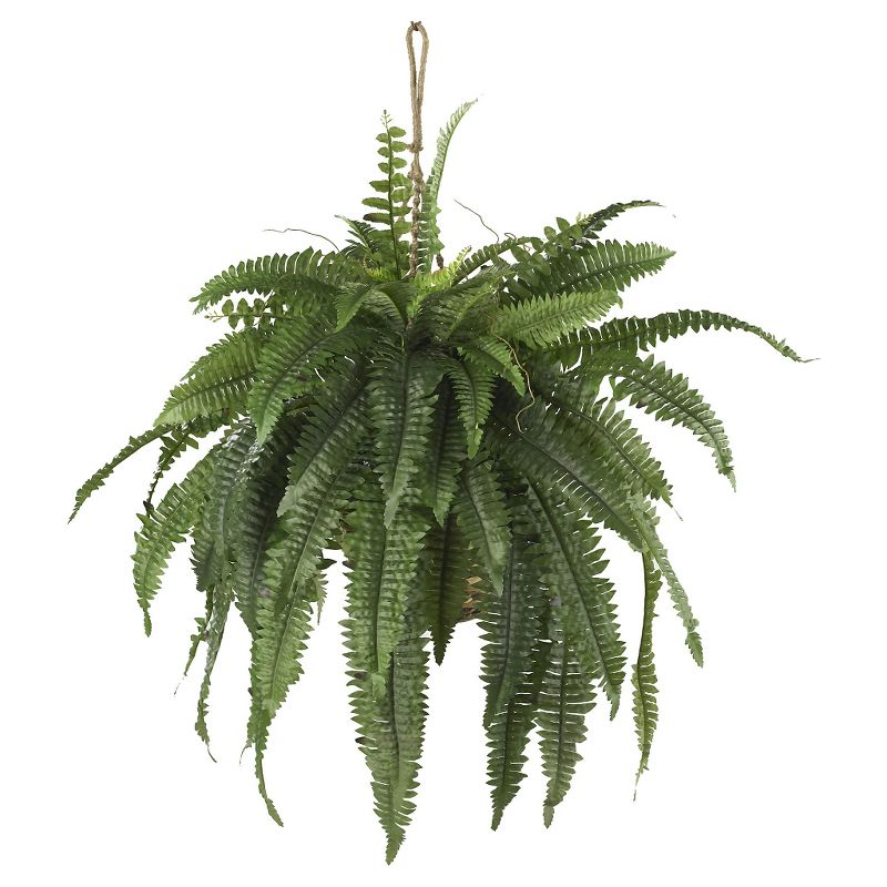 Nearly Natural Large Boston Fern Hanging Basket