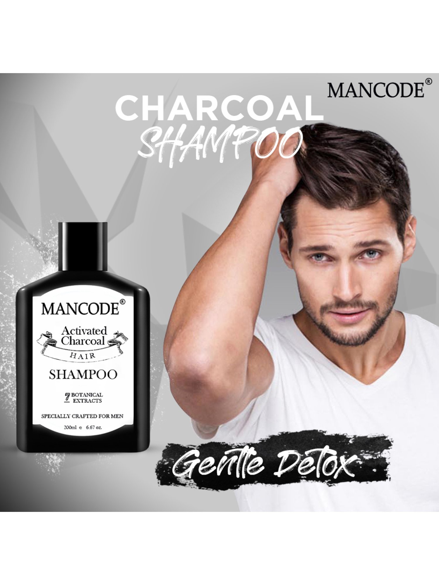 Mancode Charcoal Shampoofor Men - 200 ml