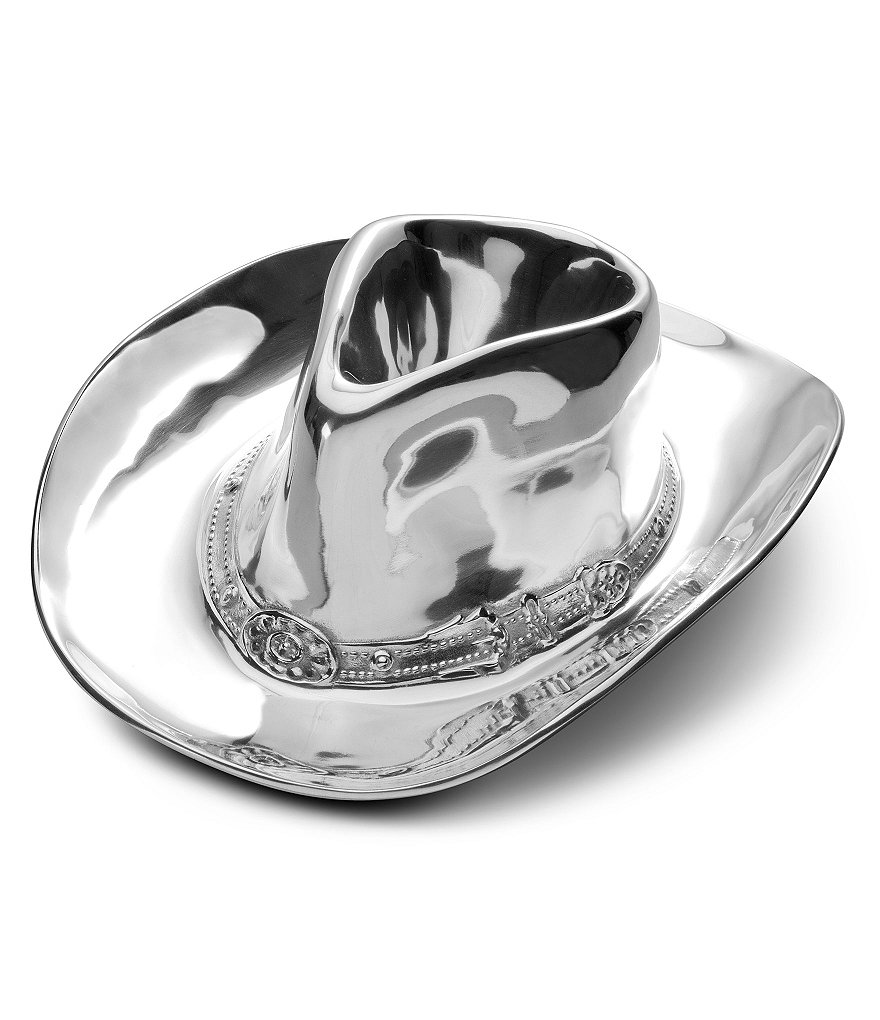 Wilton Armetale Cowboy Hat Chip & Dip Server