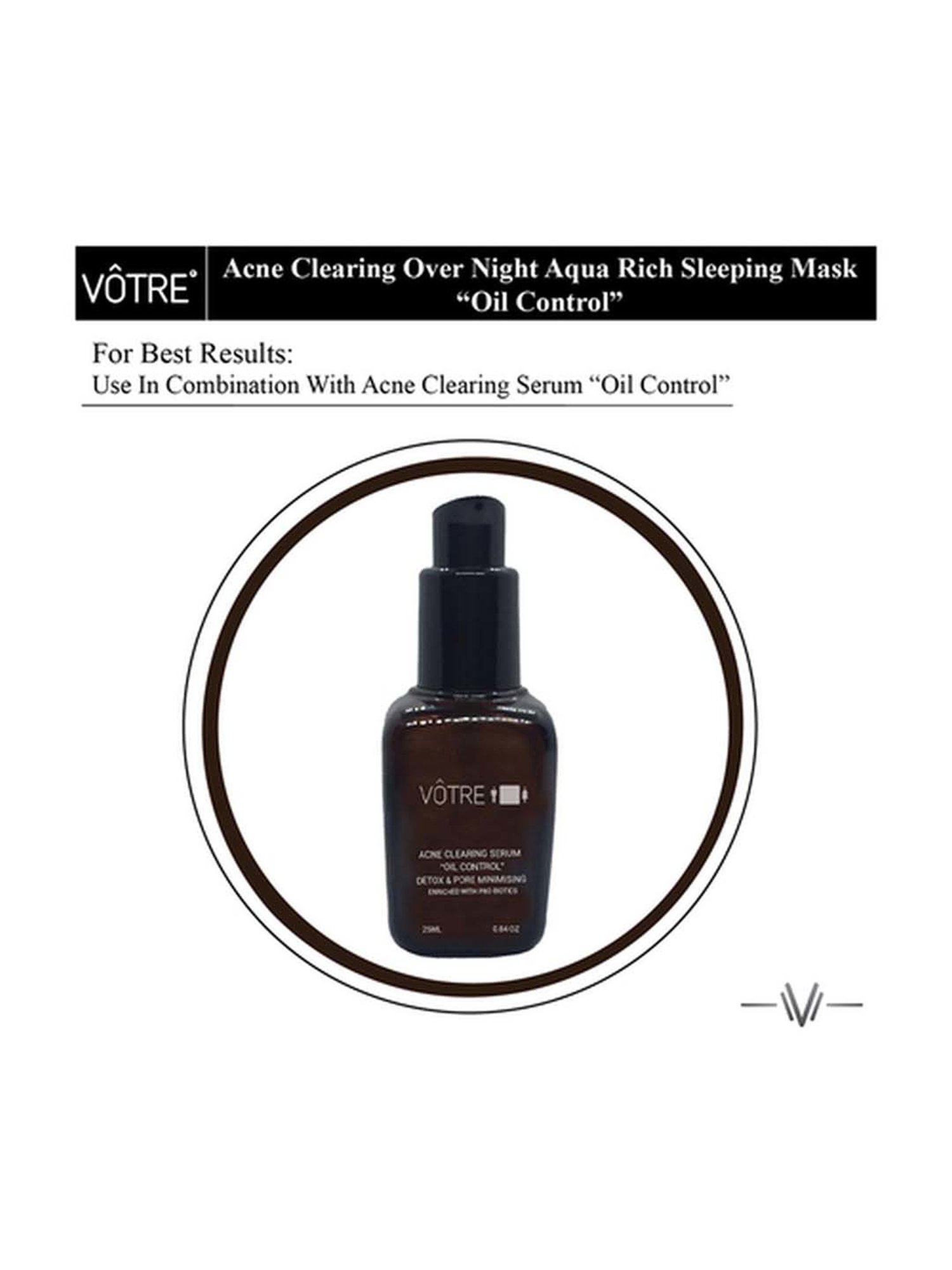Votre Acne Clearing Over Night Aqua Rich Sleeping Mask Oil Control - 50 gm