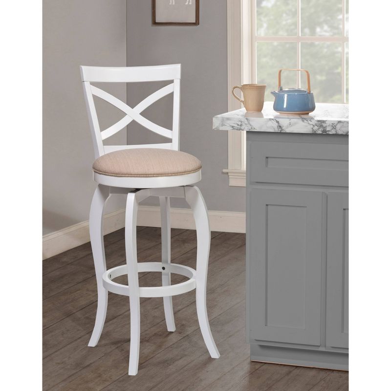 25" Ellendale Wood Counter Height Barstool White - Hillsdale Furniture
