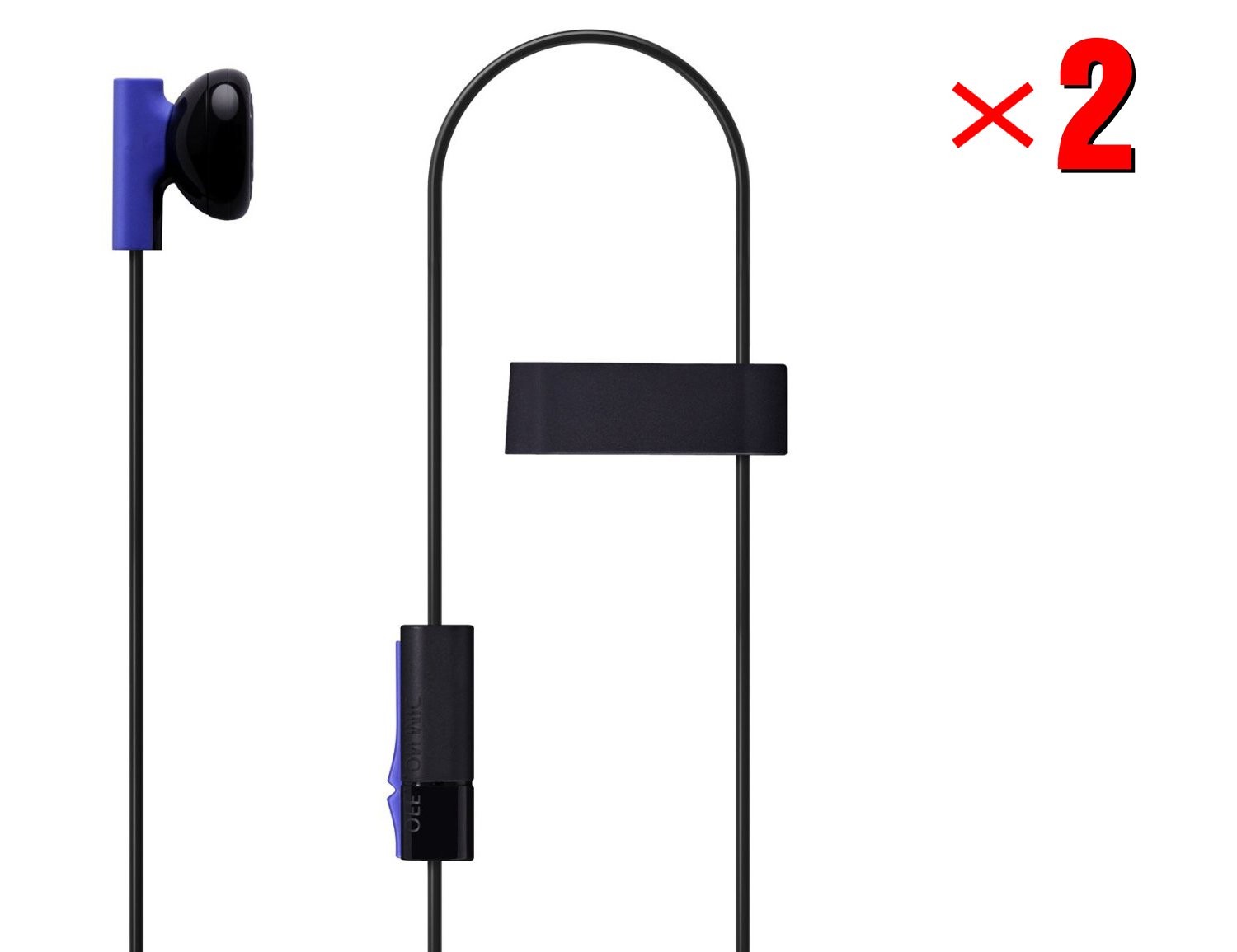 2 Pack Mono Chat Game Gaming Earbuds Earpiece earphones Headphones Headset with Mic Microphones for PS4 Playstation 4