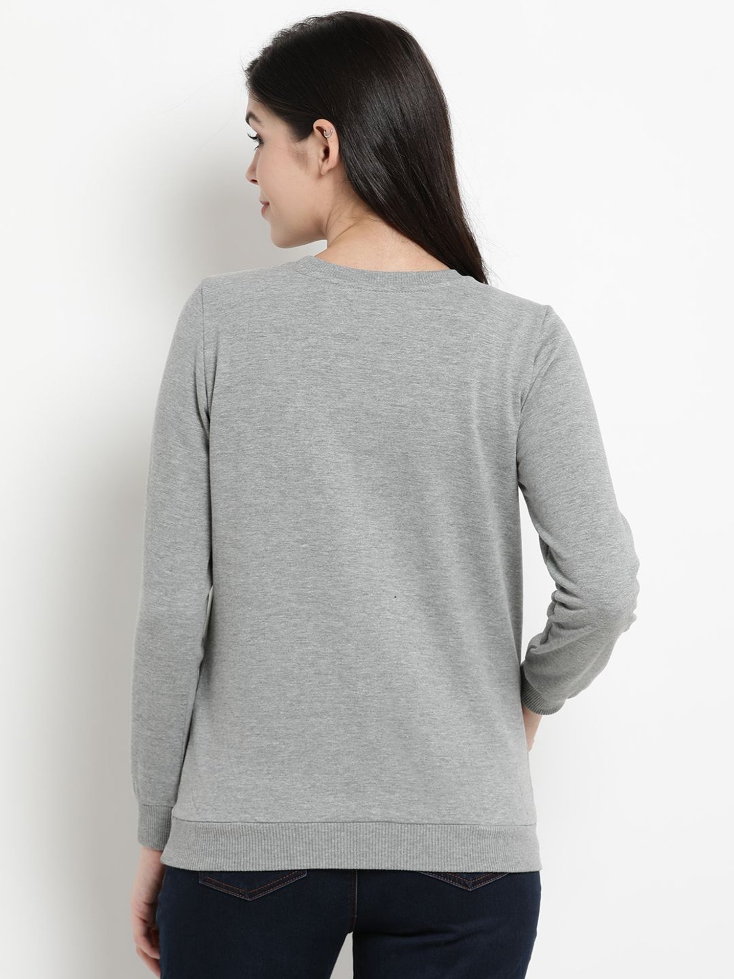 The Vanca Grey Textured Sweatshirt