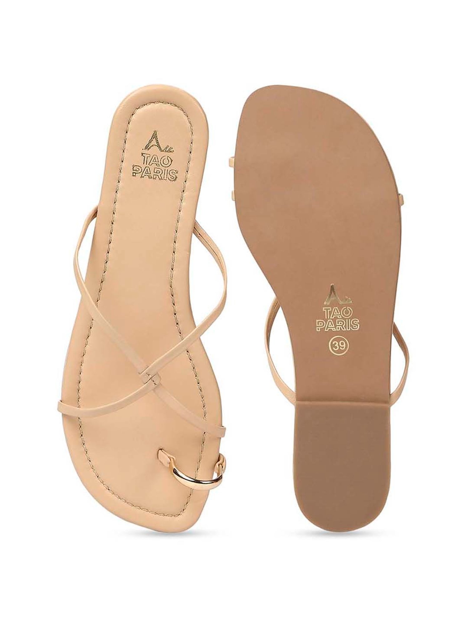 Tao Paris Women's Rihana Peach Toe Ring Sandals