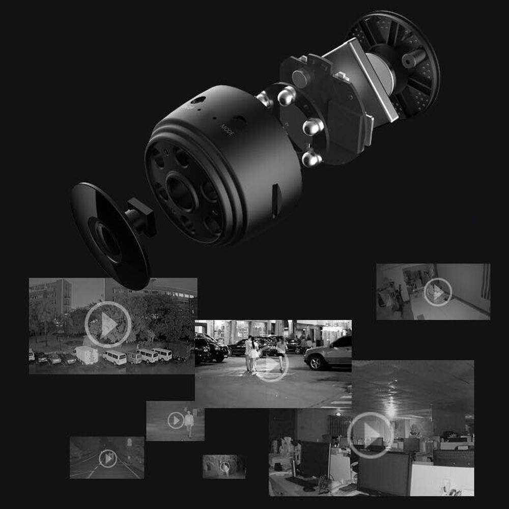 Mini WIFI Camera Outdoor Portable Metal Cameras Light Weight Night-Vision 1080P Loop Recording Cam with Holder