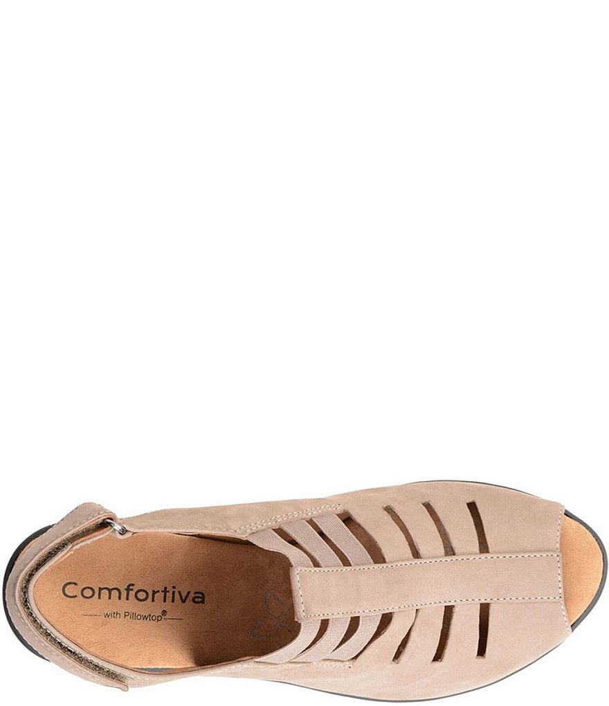 Comfortiva Faye Suede Slingback Peep Toe Mules