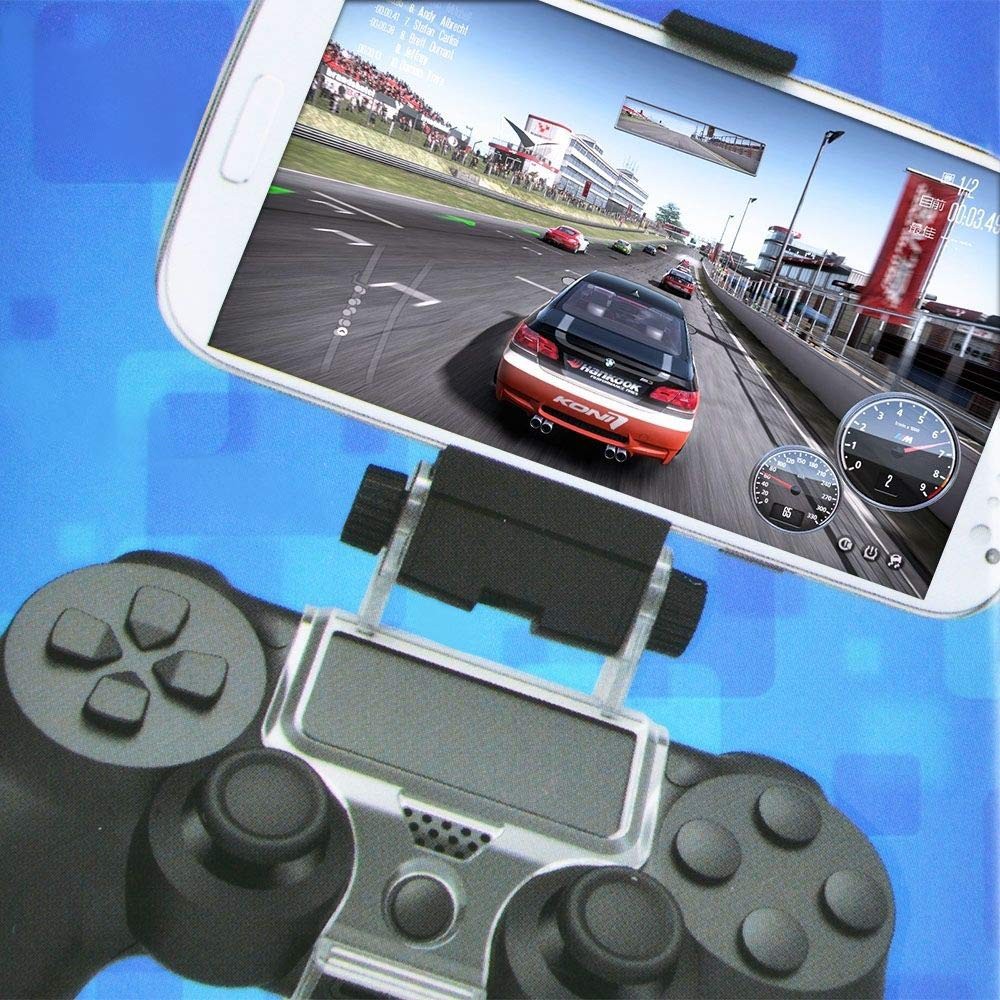 SUNKY PS4 Slim Pro Controller Android Phone Clip, 180 Degree Gaming Holder Mount Stand Bracket for Playstation 4 Slim Pro Dualshock Console - 6 inch Samsung Galaxy S8 Plus S7 S6 Edge Plus Note 8 5