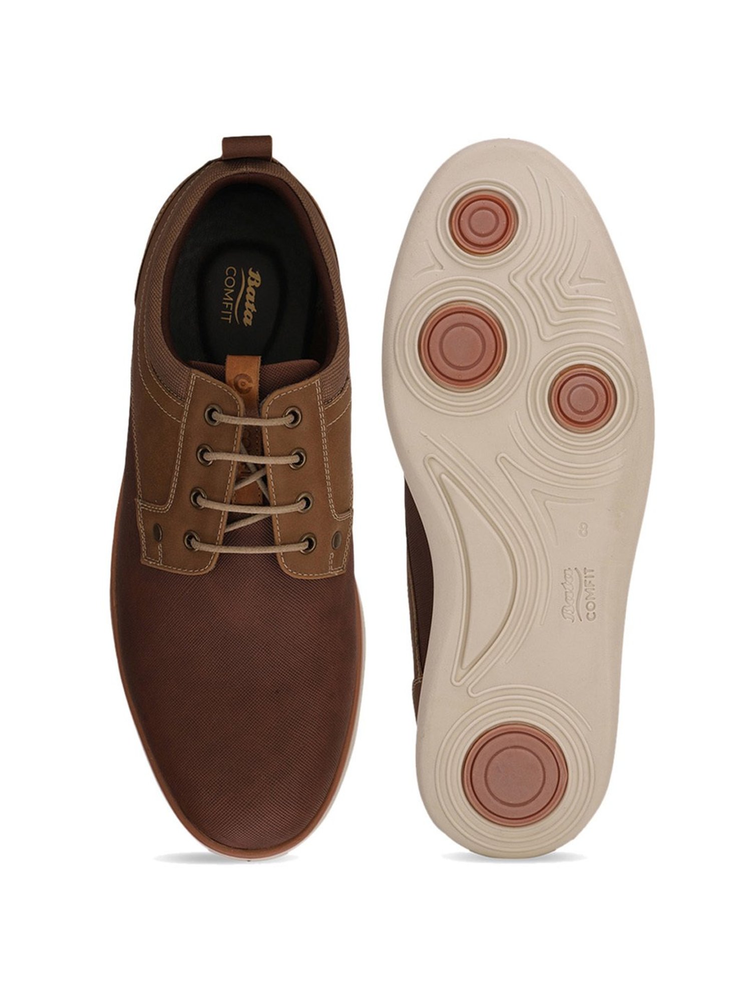 Bata Men's Brown Derby Shoes