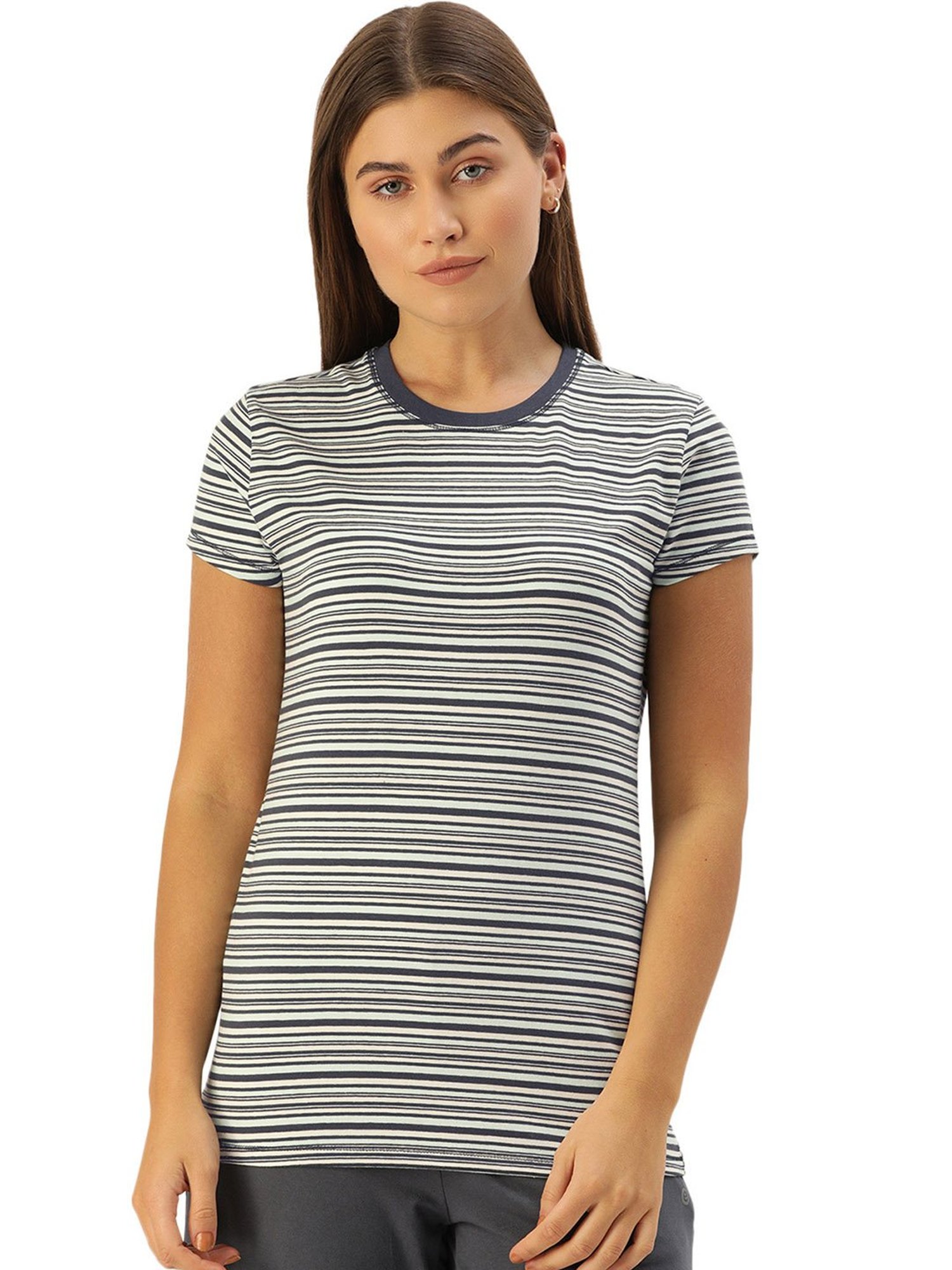 Enamor Multicolor Striped Tee