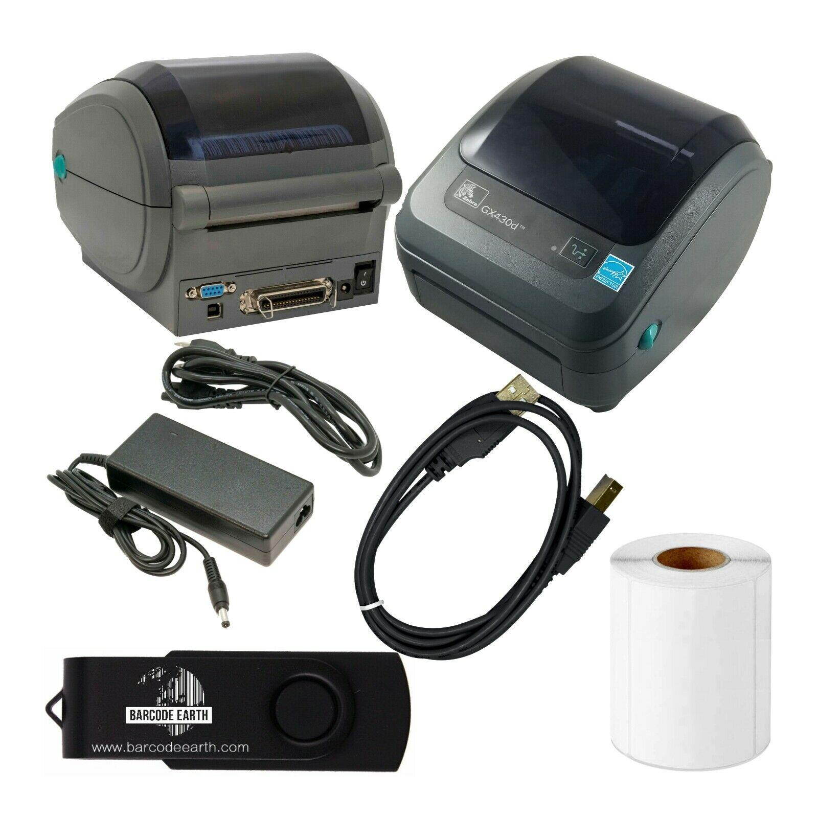 Zebra GX430D 300 DPI GX430-20510-00DM $179.99 Direct Thermal Shipping Label Tag Printer