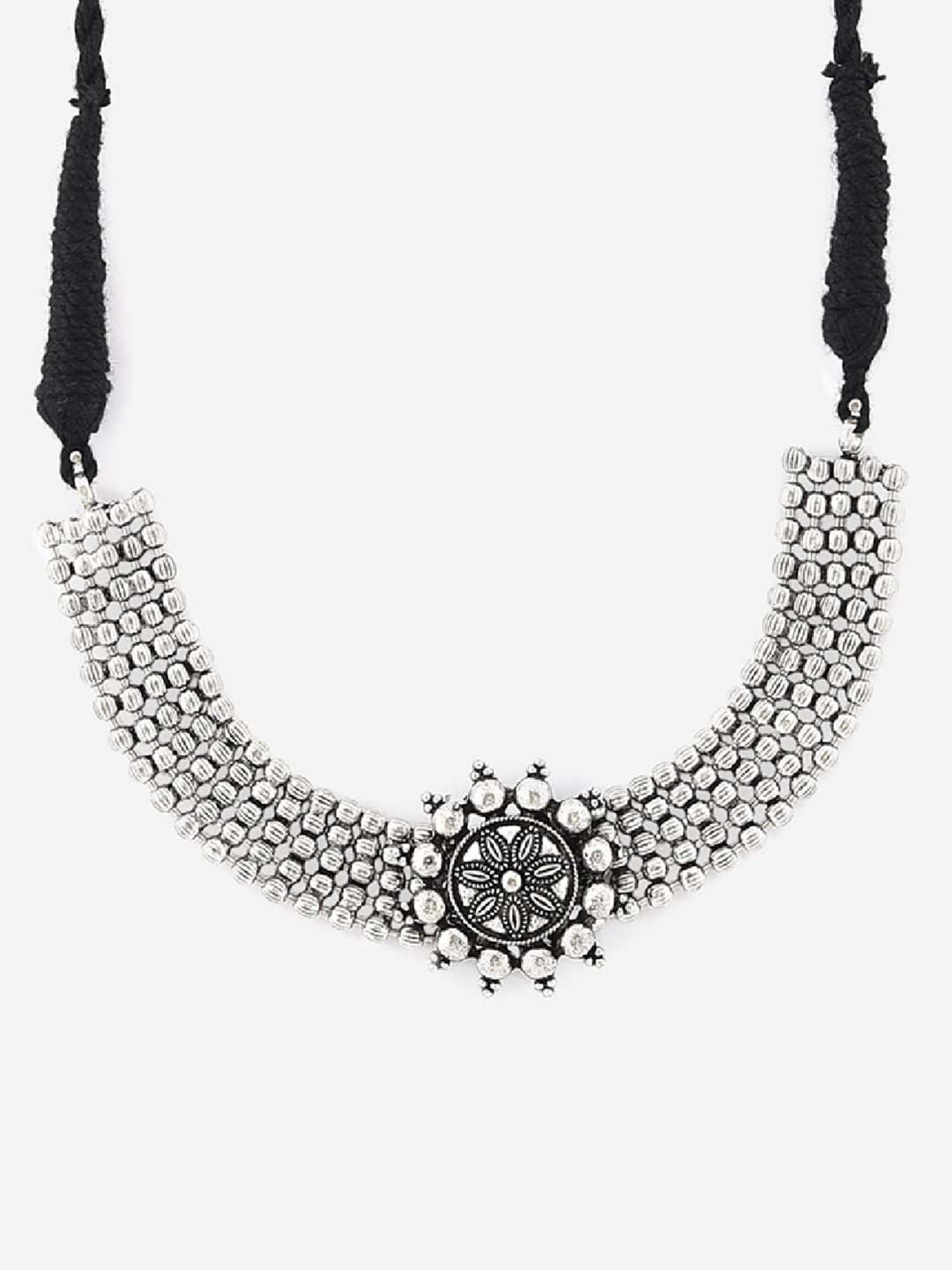 Fida Tribal Silver Necklace