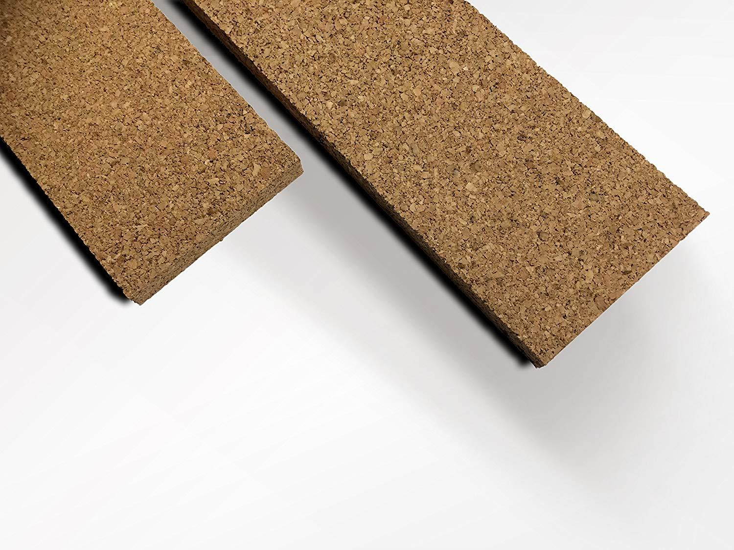 Thick Multi Purpose Cork Strips (4 Pack) Classroom Bulletin Board Bar 36x3.5x0.5 inches