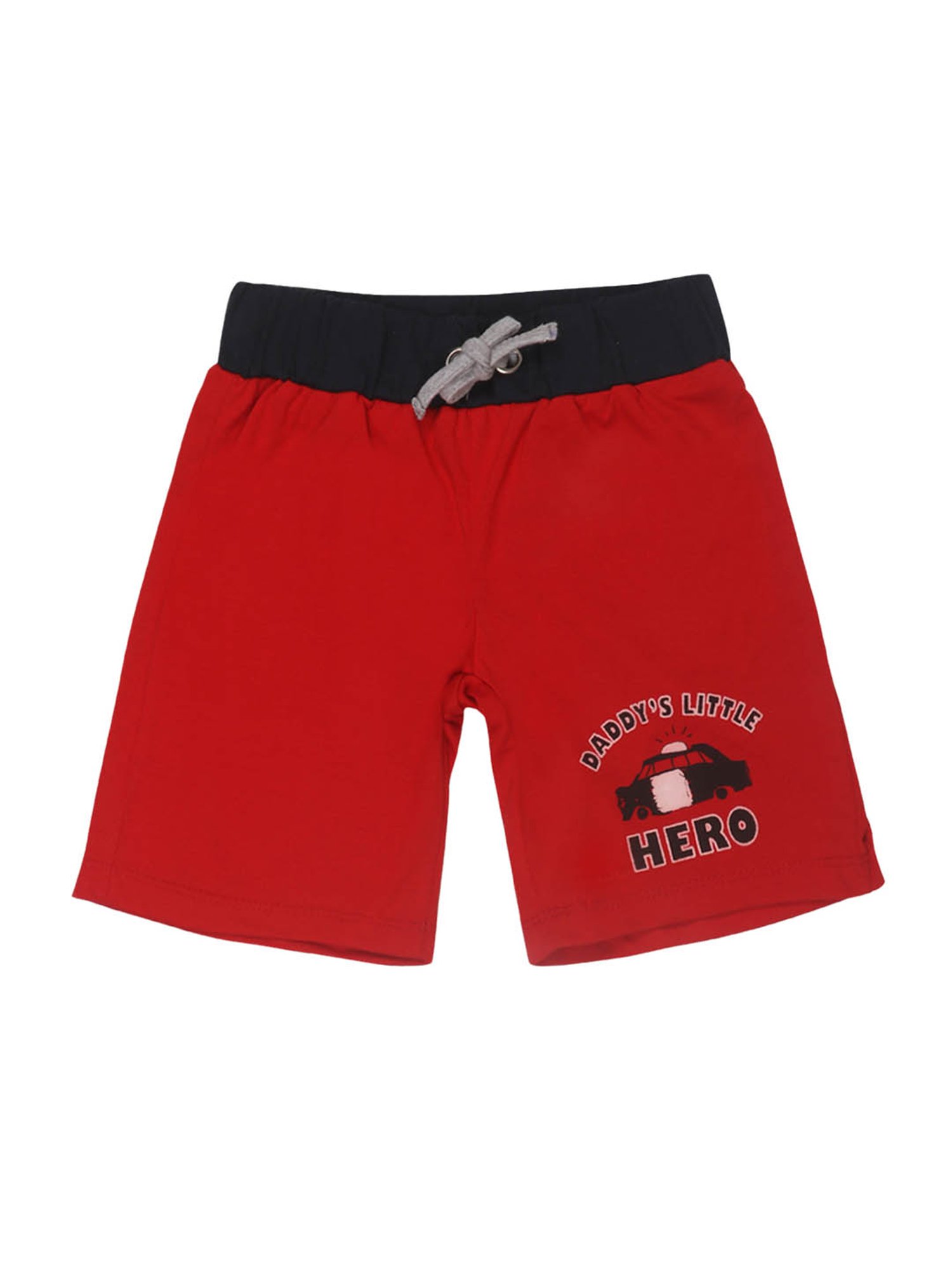 Lazy Shark Kids Grey & Red Printed  T-Shirt with  Shorts