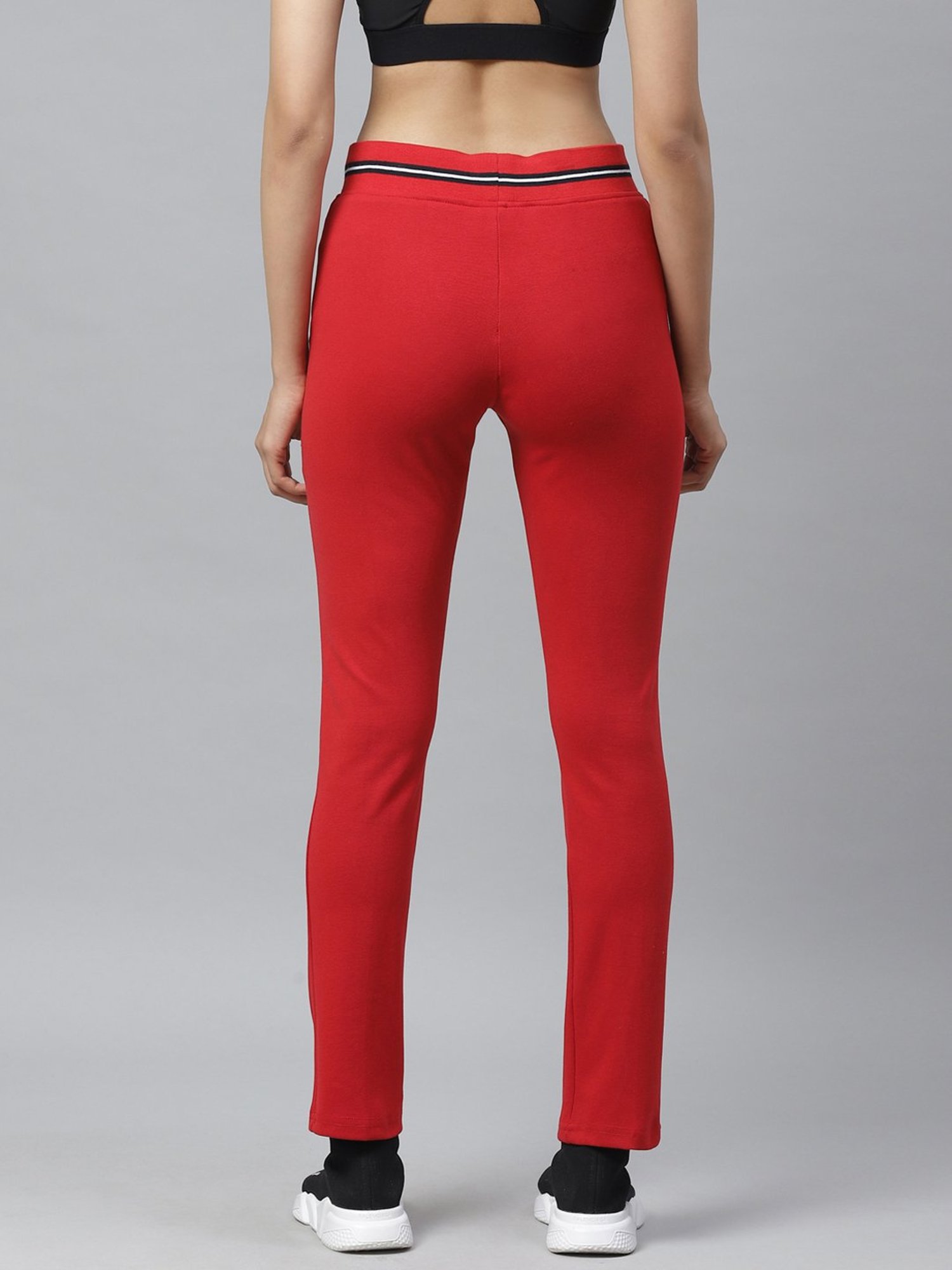 Cayman Red Mid Rise Track Pants
