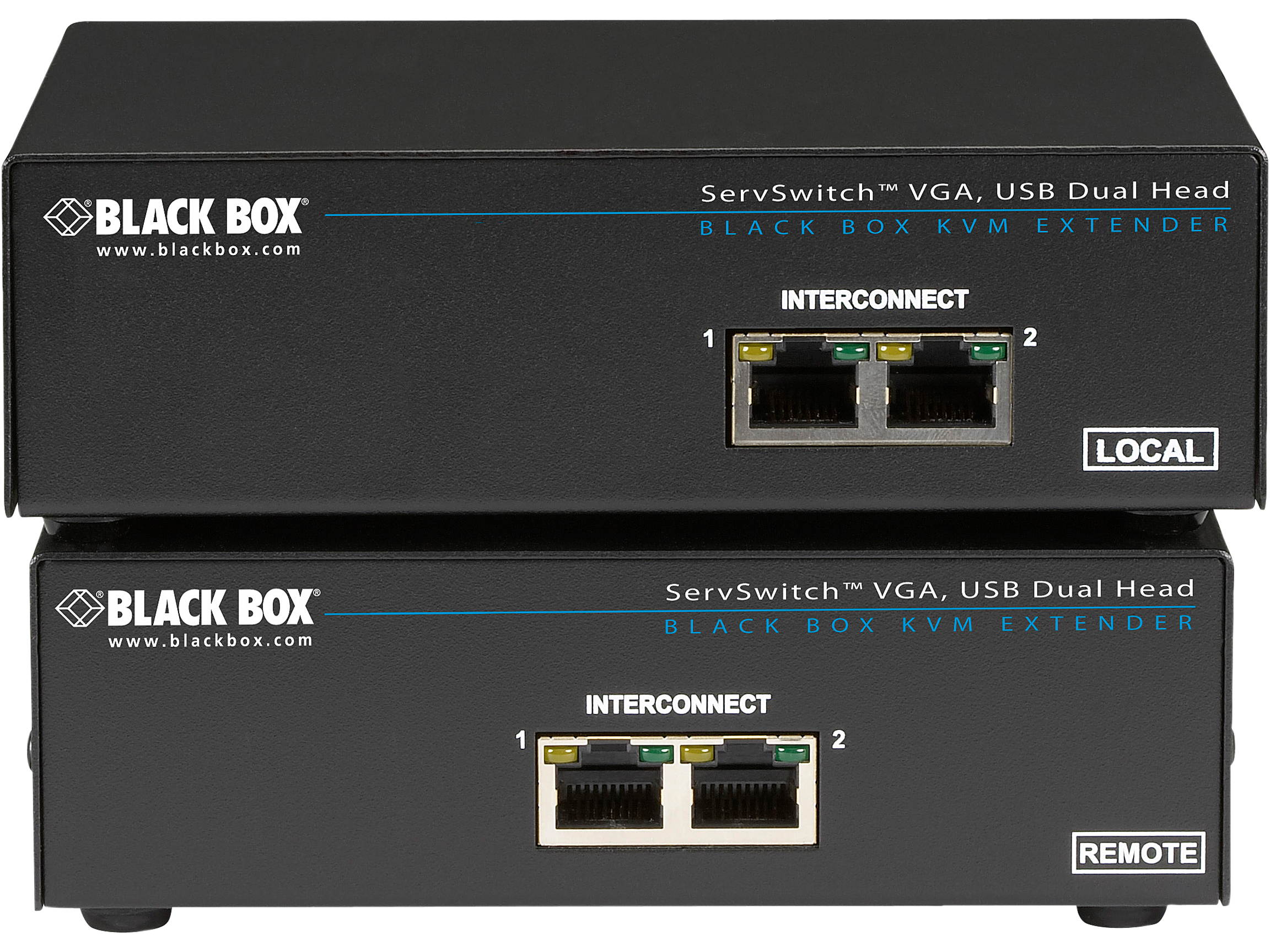 Black Box ACU6222A CATx USB KVM Extender - Dual-Head VGA with Serial and Audio