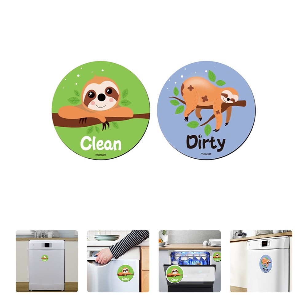 1Pc Clean Dirty Indicator Dishwasher Magnet Sign Reversible Indication Sticker
