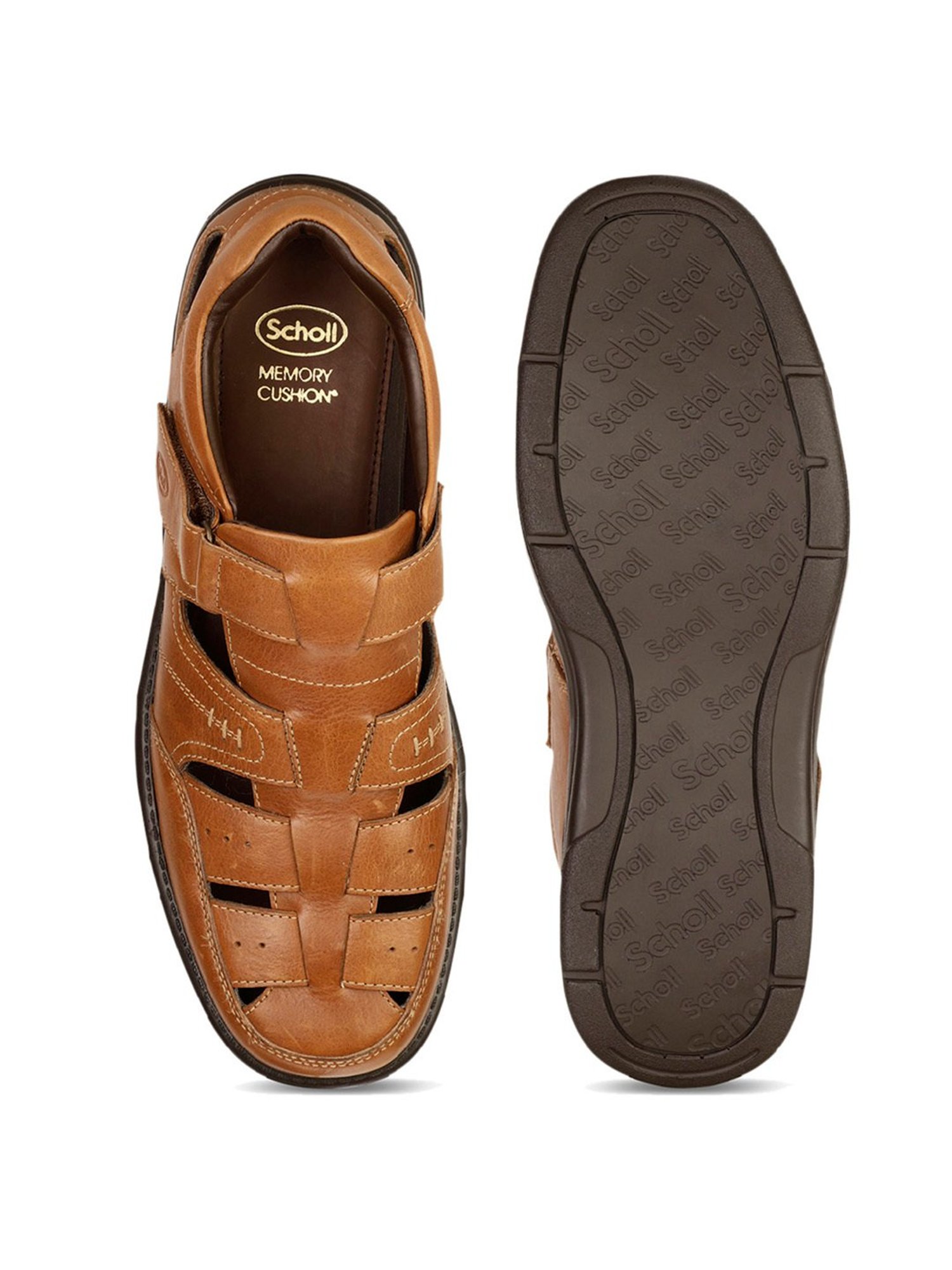 Scholl by Bata Men's JOSE FM Tan Fisherman Sandals