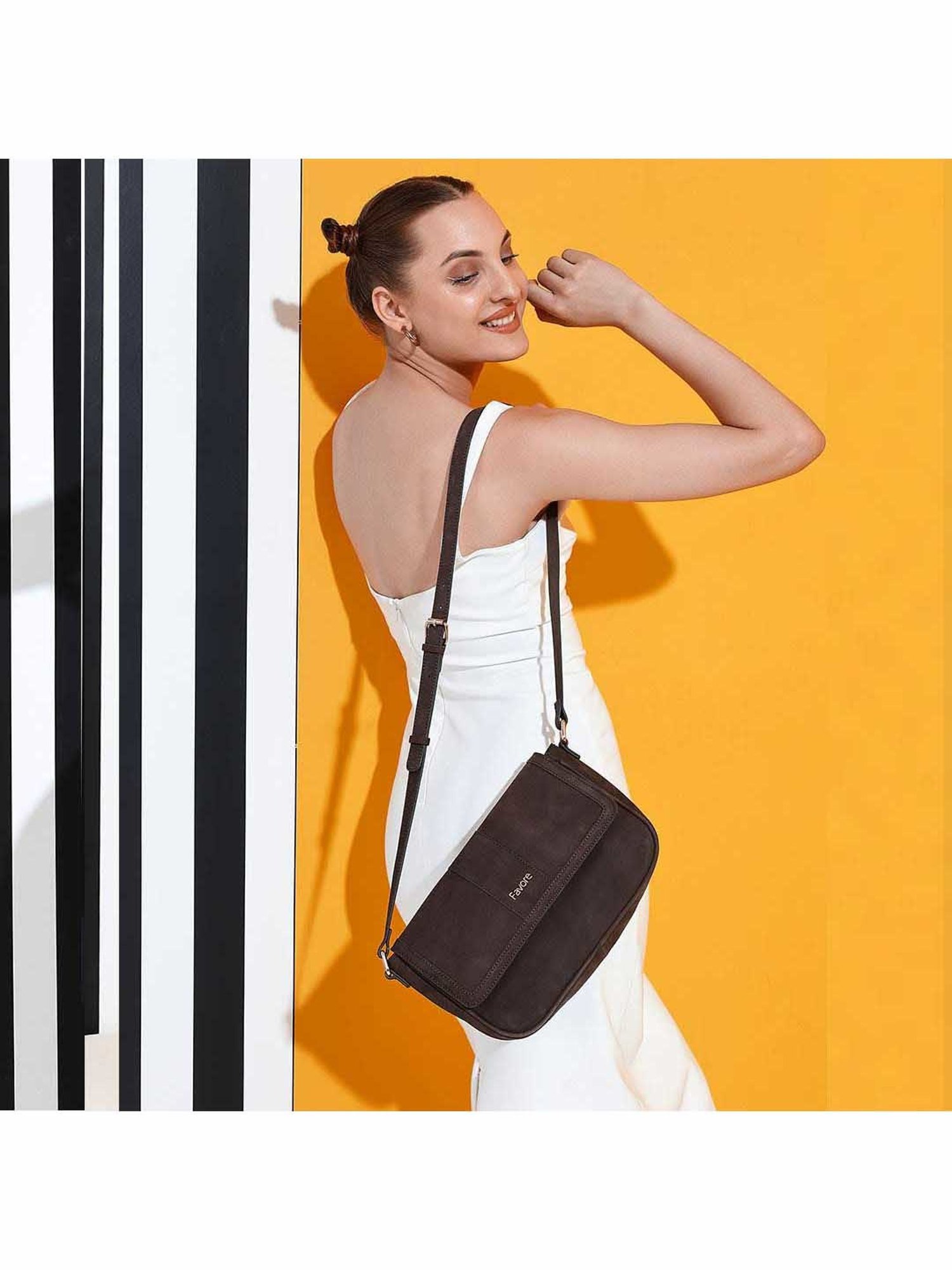 Favore Brown Solid Medium Slings