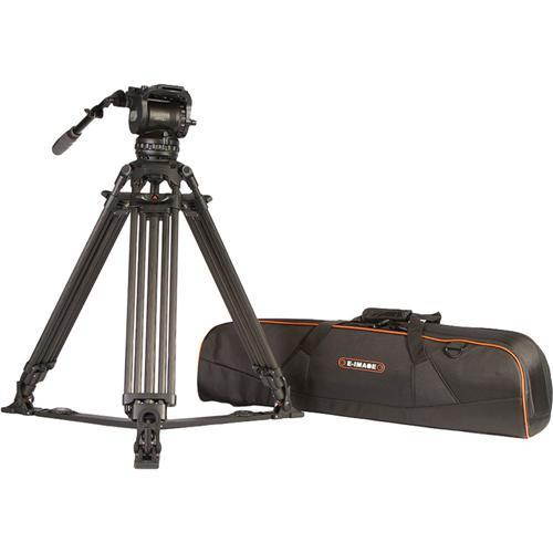 iKan GC102 2-section Carbon Fiber Tripod with GH15 Video Head - Black #EG15C2