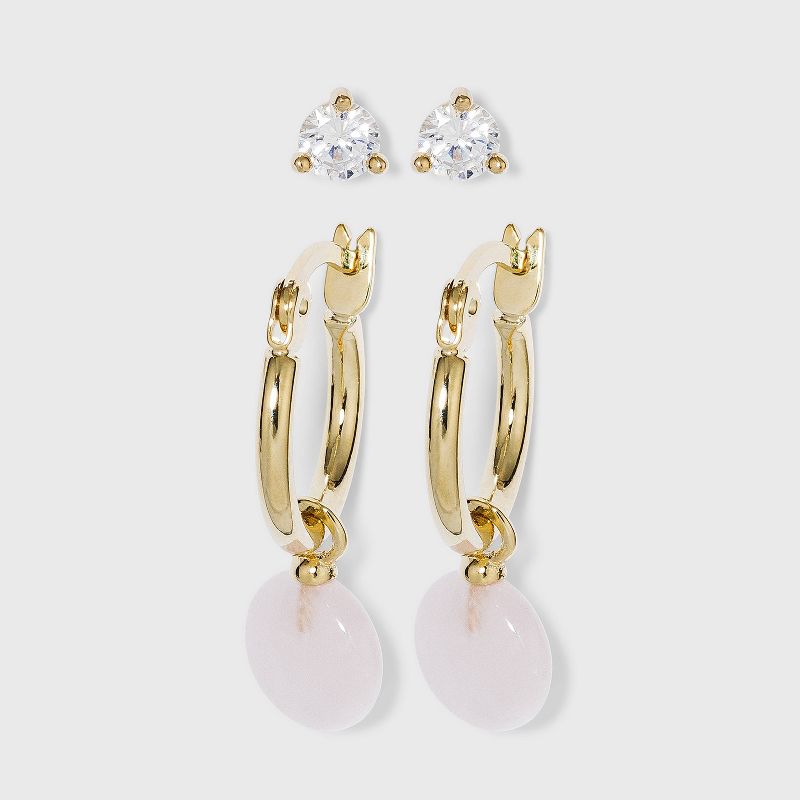 Open Drop Hoop Earrings - Universal Thread™ Gold