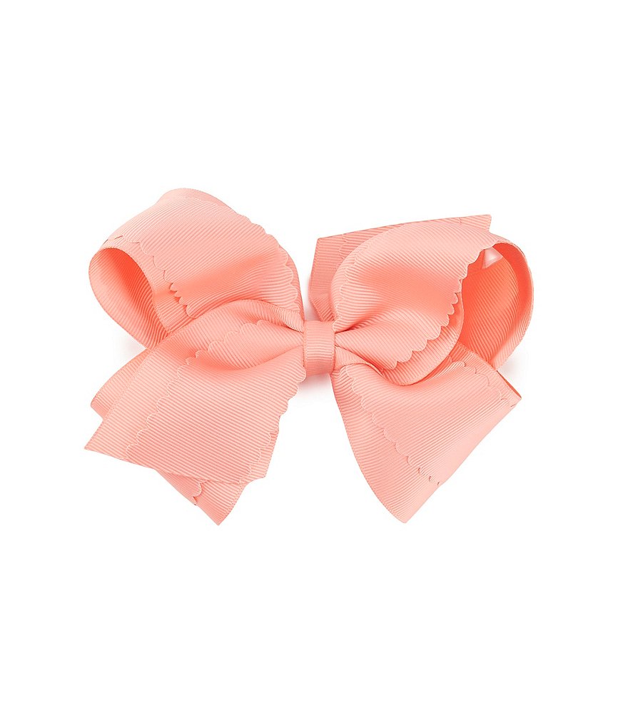 Copper Key Patterned Sparkle and Grosgrain Overlay King Bow