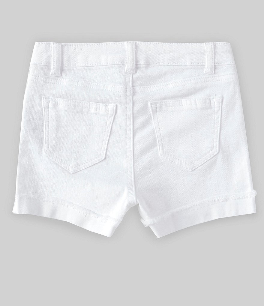 Copper Key Big Girls 7-16 High Waisted Button Front Frayed Hem Denim Shorts