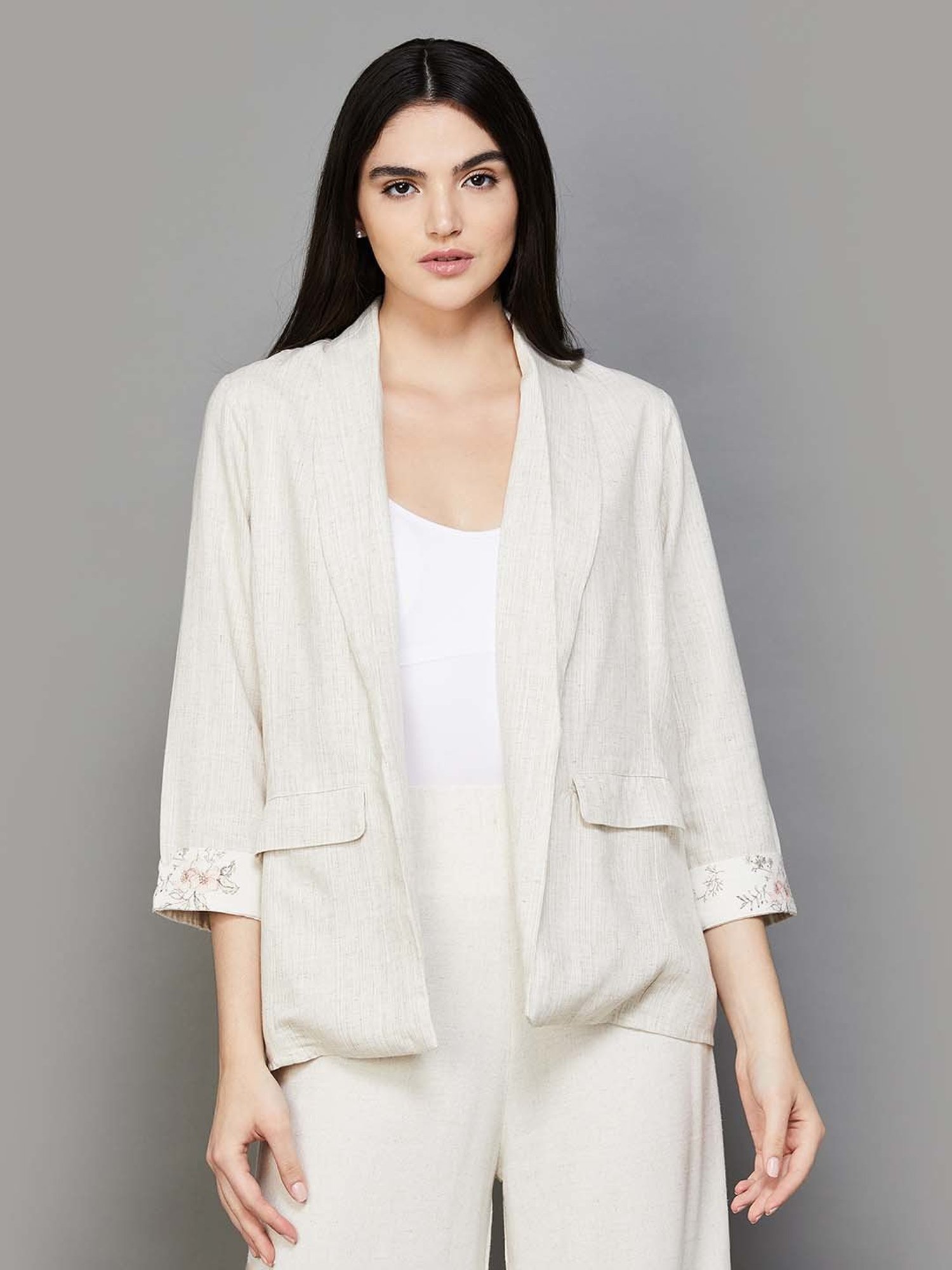 Code by Lifestyle Beige Plain Shrug