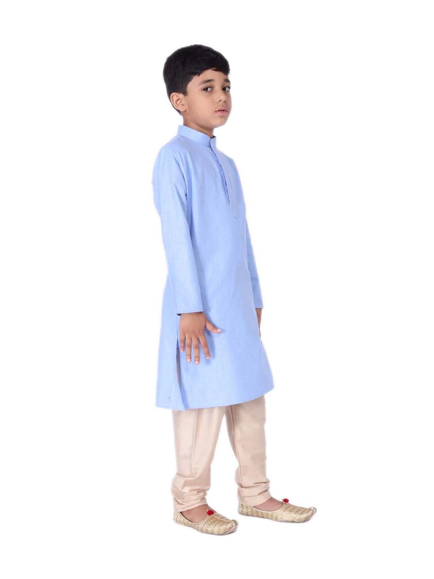 TABARD Kids Blue & Beige Cotton Regular Fit Kurta Set