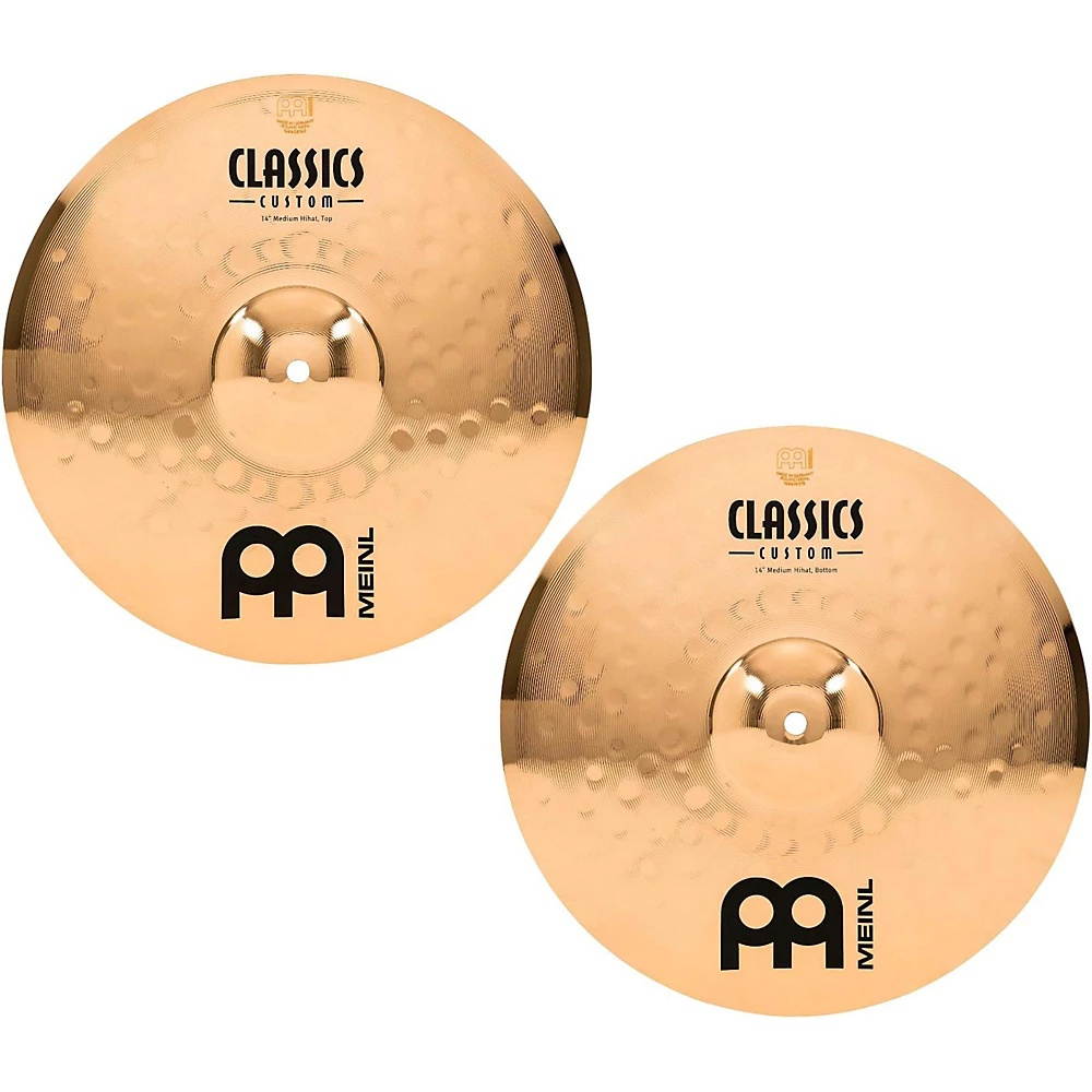 Meinl Classics Custom Medium Hi-Hats - Brilliant 14 in.