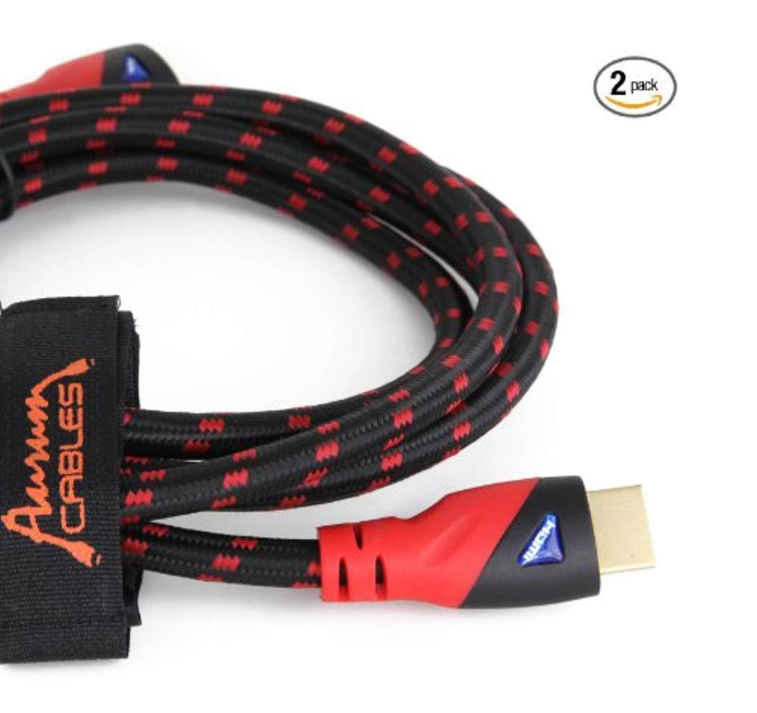 aurum ultra series - high speed hdmi cable 25 ft with ethernet - supports 3d & arc [latest version] - 25 feet - 2 pack