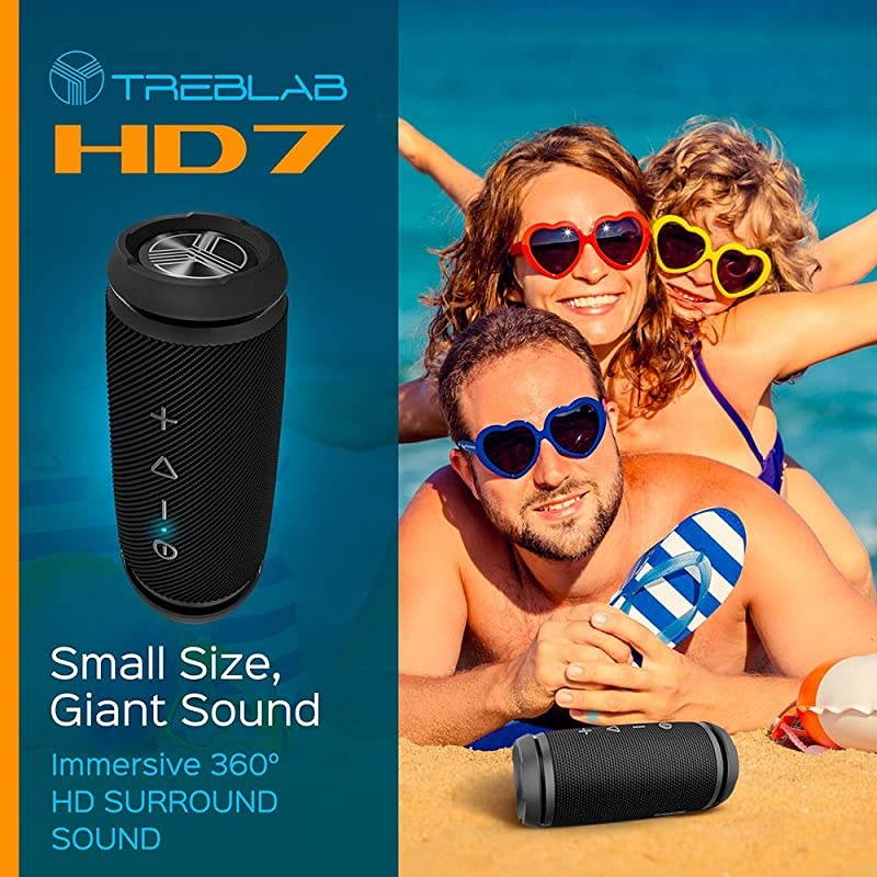HD7 Mini Portable Bluetooth Speaker Wireless 12W Stereo 360&deg;HD Sound wBass TWS Dual Pairing wMic Waterproof Small Wireless Speaker wBike Mount Hole for Outdoor Travel Beach