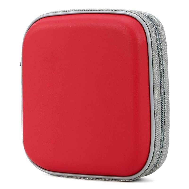 24 Large Capacity CD Case Portable DVDVCD Storage EVA Protective Bluray Wallet for Car Home Office Travel Orange