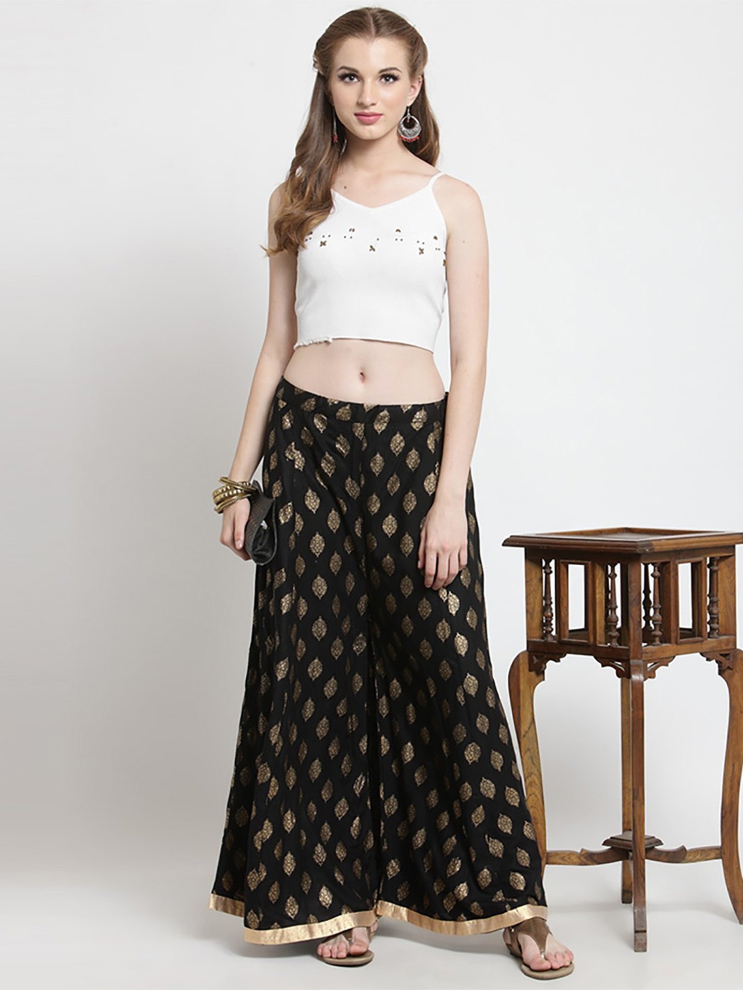 Castle Black Printed Palazzos