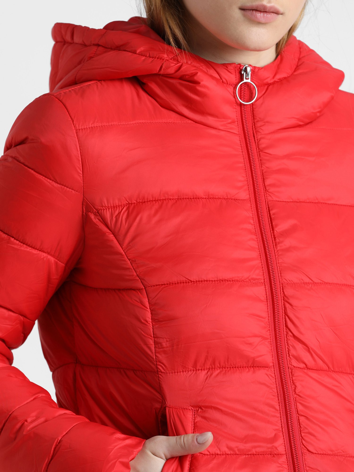 Only Red Regular Fit Puffer Jacket