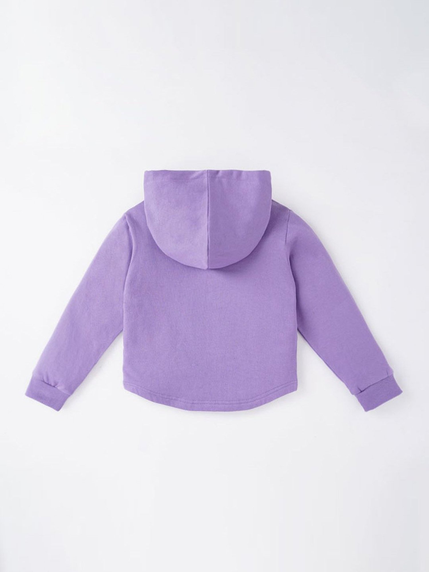 Ed-a-Mamma Kids Purple Cotton Printed Full Sleeves Hoodie