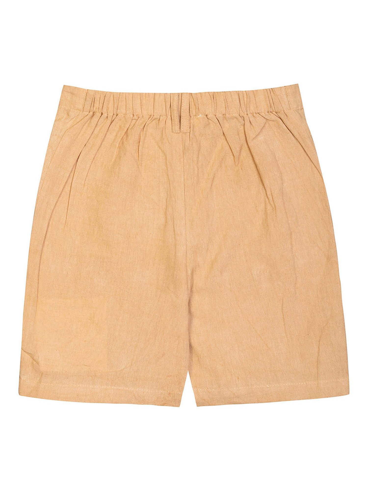 Budding Bees Kids Beige Solid Shorts