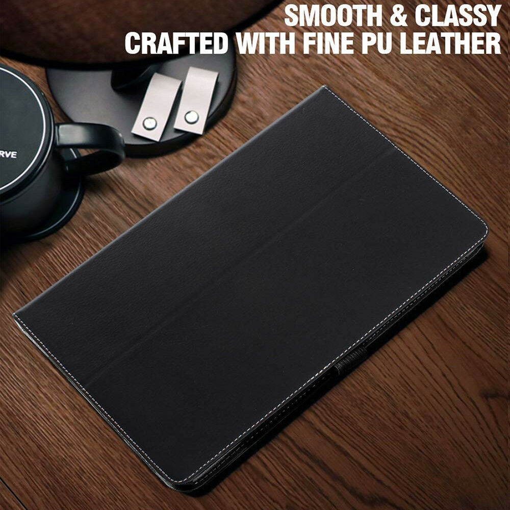 Leather Case For Galaxy Tab S4 10.5 Tablet Cover [w/Auto Sleep/Wake] Black