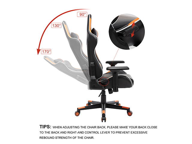 Massage Racing Chair Gaming Chair - Computer Office Adjustable Lumbar Cushion Headrest Swivel Rocking Function Desk Chair 5 Colors,Purple,GC34