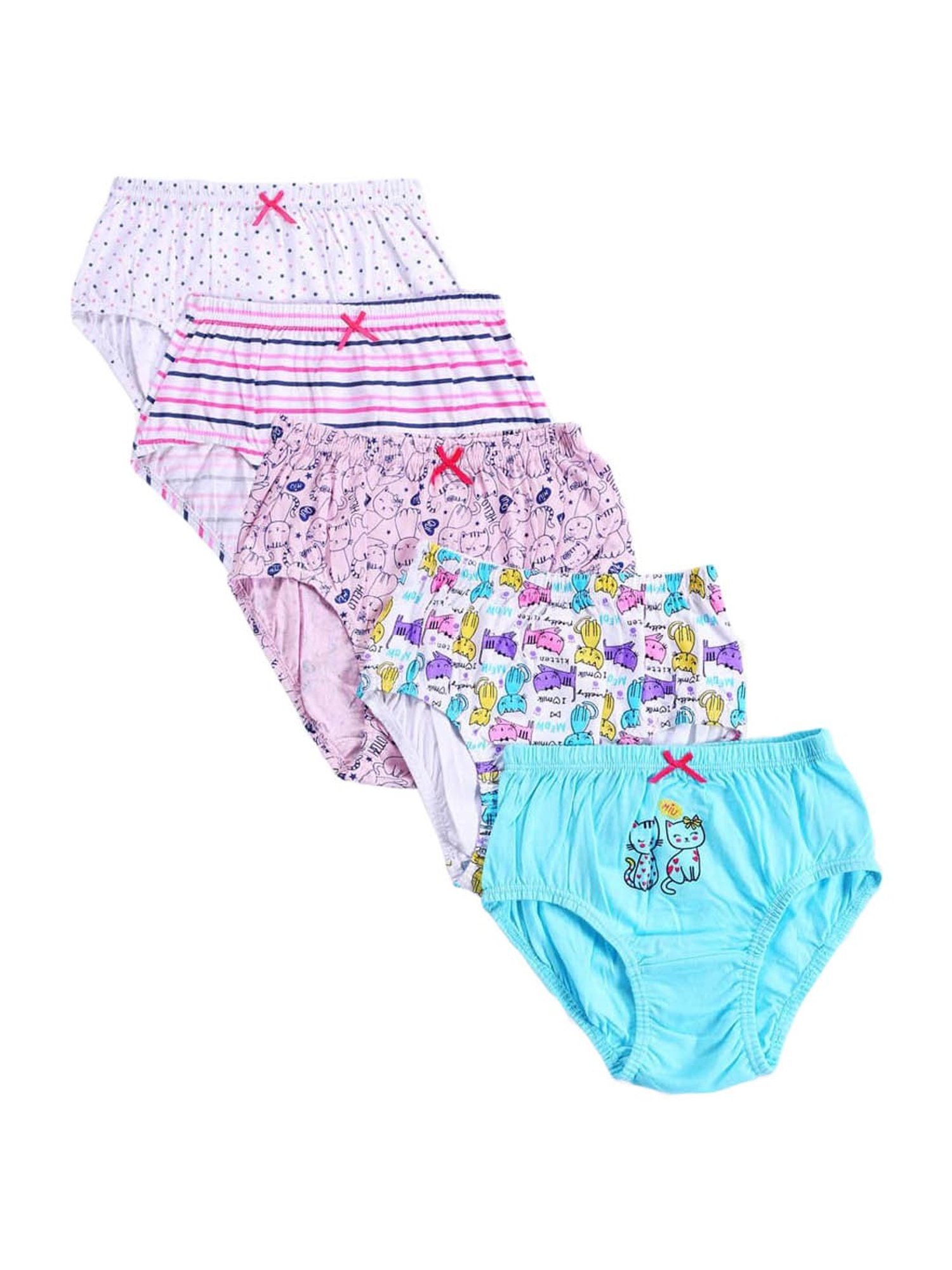 D'chica Kids Multicolor Cotton Printed Panties - Pack of 6